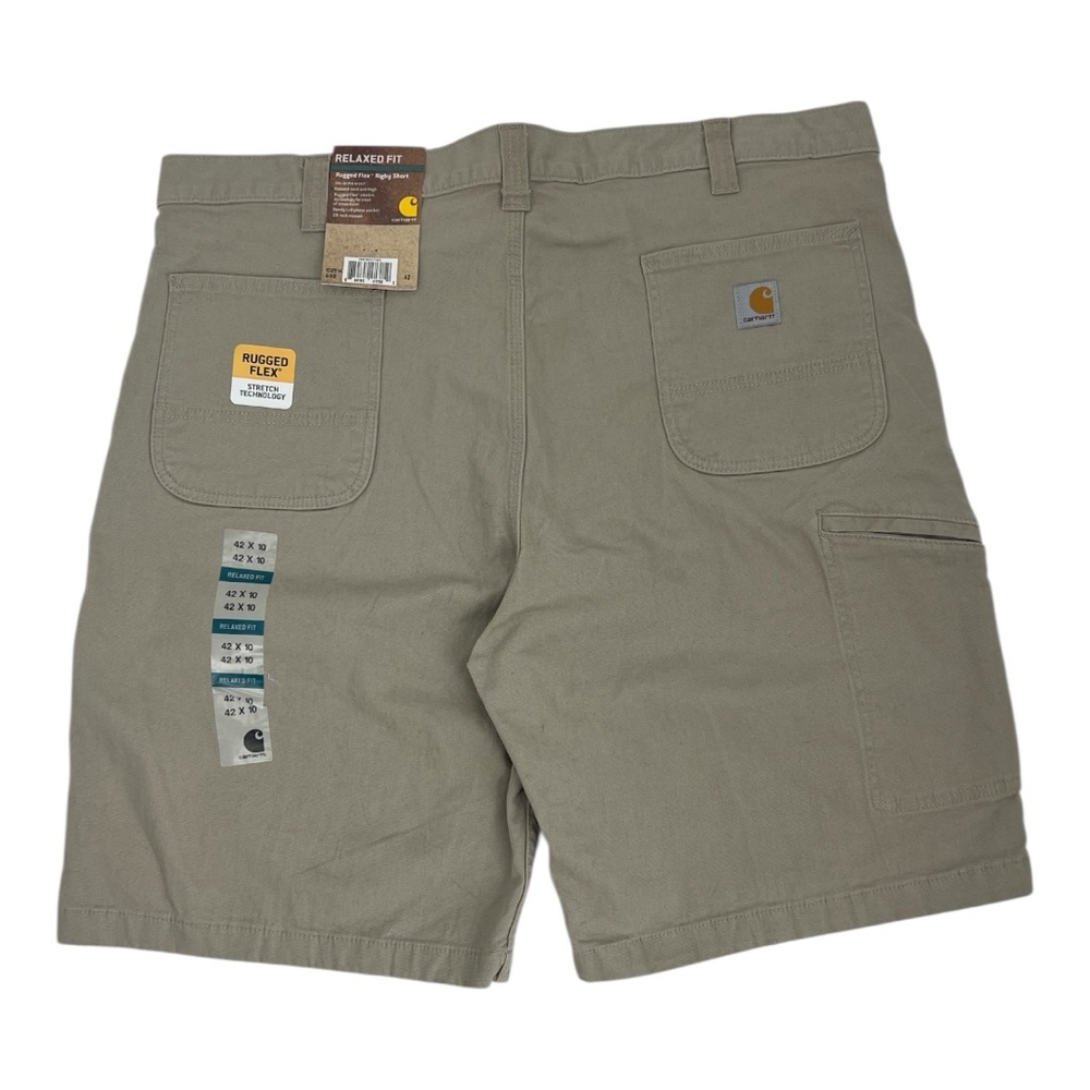 NWT’S Carhartt Men's Rugged Flex Rigby Work Shorts khaki SZ 42